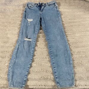 Vylette Classic Blue Distressed Women Jeans